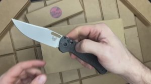 Нож реплика Benchmade Taggedout 15535 топ качество - карбон рукоять, обзор!