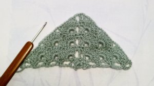 Всего два ряда и красивый узор для шали готов.