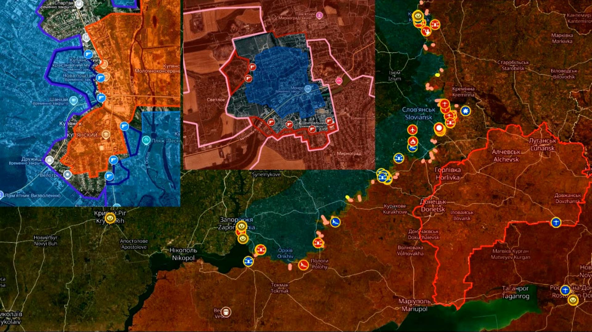 Карта боевых действий. Ситуация в районе Купянска смотреть онлайн