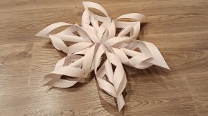 Как легко сделать красивую, большую!!! Объёмную снежинку из бумаги А4