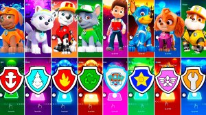 Мультики для Детей Щенячий Патруль Tiles Hop - ЗУМА, ЭВЕРЕСТ, МАРШАЛЛ, РОККИ, РАЙДЕР