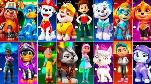 Мультики для Детей Щенячий Патруль Tiles Hop - ЗУМА, ГОНЩИК, МАРШАЛЛ, КРЕПЫШ, РАЙДЕР