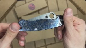 Нож  реплика Spyderco Paramilitary 2 "Огненный" Титан - обзор