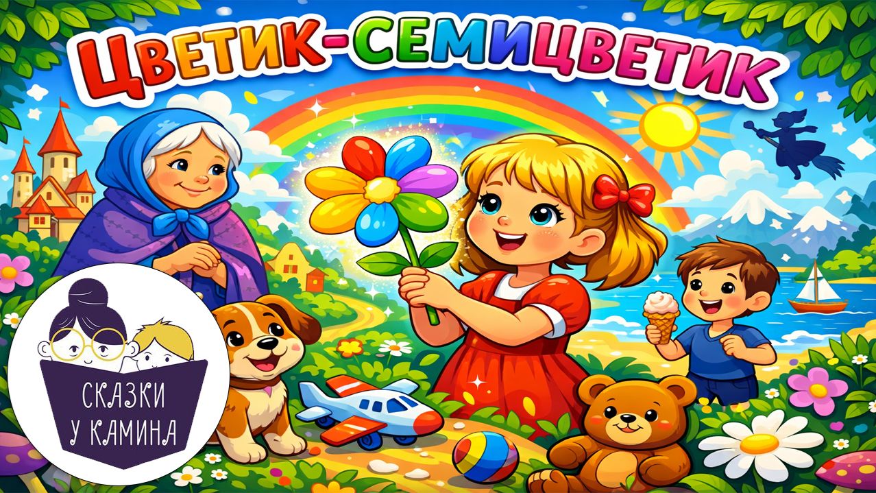 Цветик-семицветик. Сказки на ночь для детей. Сказки у камина | Аудио сказки |Русские народные сказки смотреть онлайн