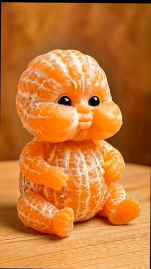 Кормление очаровательного крошечного оранжевого малыша! Искусство кулинарии оживает!