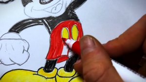 Как нарисовать Микки Мауса