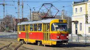 Трамвай Tatra T3SU-3080. Покатушки по Барнаулу.