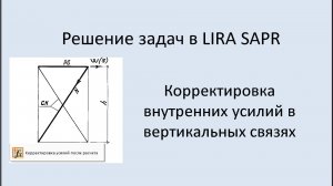 ЛИРА САПФИР Корректировка внутренних усилий для расчёта вертикальных связей