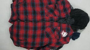 40727 Рубашки мужские фланель на мех подкладе, 10пак, camicie flanele imbotito 1/2, секонд (extra) о