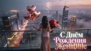 С Днем Рождения женщине: Короткая открытка своими словами