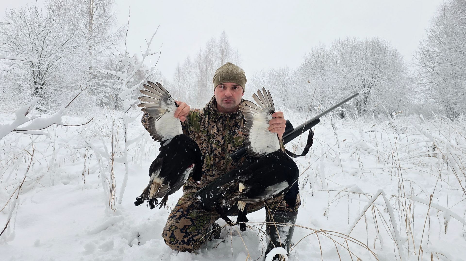 ОХОТА НА ТЕТЕРЕВА С МЕЛКАШКОЙ. ДОБЫЧА ПТИЦЫ В МЕТЕЛЬ. ОХОТА В ЗАБРОШЕННЫХ ДЕРЕВНЯХ. смотреть онлайн