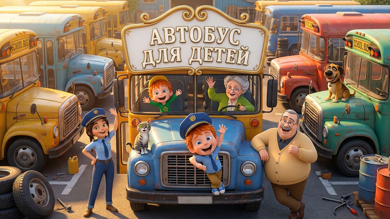 Автобус для детей | Как работает автобус, звуки, виды автобусов | Развивающее видео про транспорт смотреть онлайн