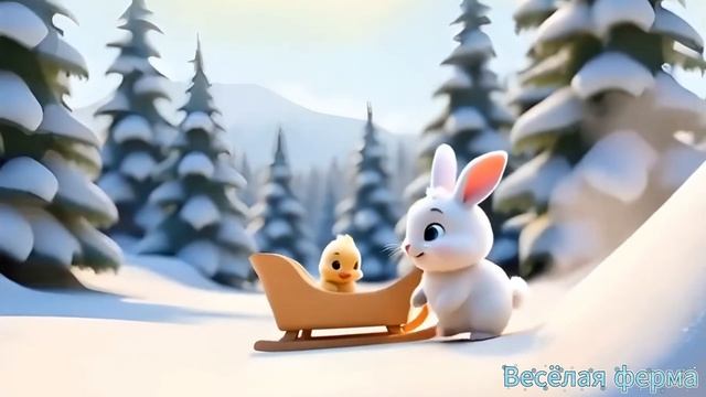 Кролик и цыпа катаются на санках🐥🐇Детские мультики🎉✨| Мультики для детей😊 смотреть онлайн