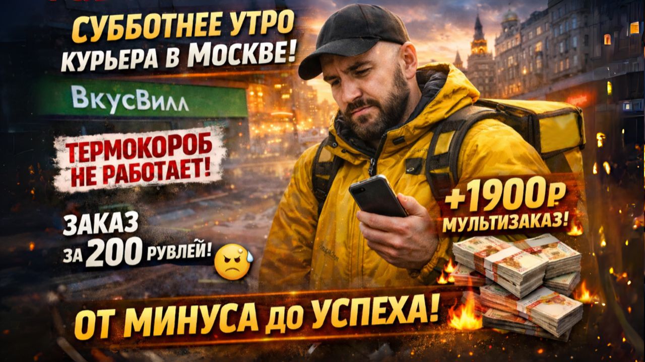 Термокороб НЕ РАБОТАЕТ, заказ за 200₽… а потом +1900₽ 😱 | Суббота курьера в Москве смотреть онлайн