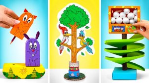 Простые поделки из бумаги ✂️ Весёлые идеи для творчества!