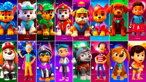 Мультики для Детей Щенячий Патруль Tiles Hop - ГОНЩИК, ЭВЕРЕСТ, РОККИ, МАРШАЛЛ, КРЕПЫШ