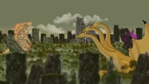 Годзилла зарожения VS кинг гидора × шин Годзилла