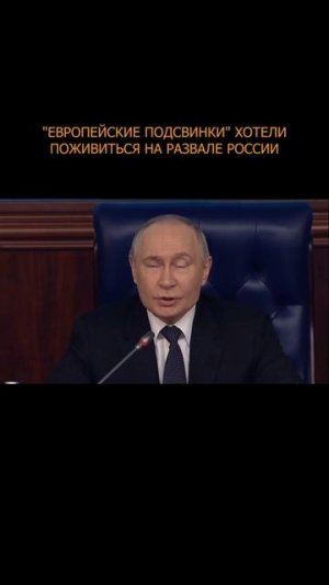 ❗️ «Европейские подсвинки» хотели поживиться на развале России
