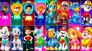 Мультики для Детей Щенячий Патруль Tiles Hop - ГОНЩИК, КРЕПЫШ, РАЙДЕР, СКАЙ