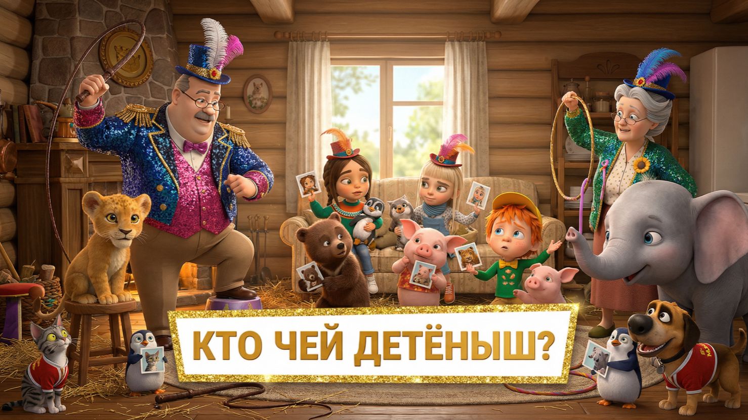 Кто чей детёныш? | Учим животных и их малышей | Развивающее видео для детей 1–5 лет смотреть онлайн