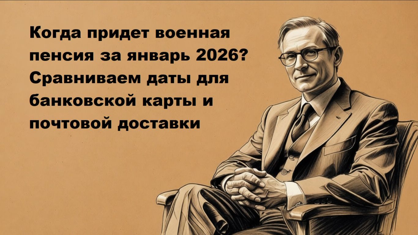 Военная пенсия за январь 2026: сравниваем даты для банковской карты и почтовой доставки смотреть онлайн
