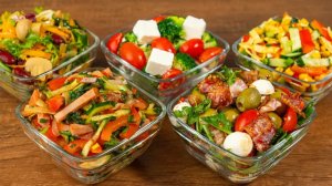 5 САЛАТОВ БЕЗ МАЙОНЕЗА на Новый ГОД 2026! Самые красивые и вкусные салаты на Праздничный стол