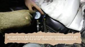 Нива Тревел, замер компрессии, (пробег 43700)