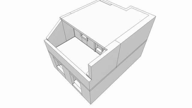 Трехмерная модель двухуровневой квартиры с террасой – первый шаг в создании дизайн-проекта.