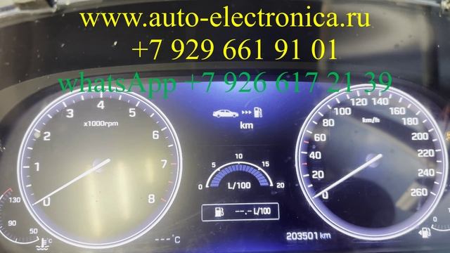 Ремонт и настройка пробега на приборной панели Hyundai Equus (хендай экус) 2015г.в. Раменское смотреть онлайн