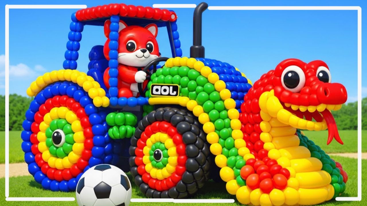 Мультики для детей. Яркая Трансформация воздушных шариков в машинки. Мультики для малышей смотреть онлайн