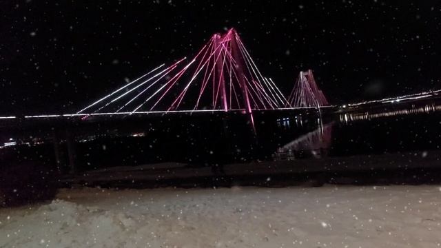 Наступила зима .Вантовый мост .Красноярск смотреть онлайн