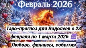 Таро-прогноз для Водолеев с 23 февраля по 1 марта 2026 ♒ Любовь, финансы, события