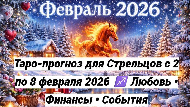 Таро-прогноз для Стрельцов с 2 по 8 февраля 2026 ♐ Любовь • Финансы • События