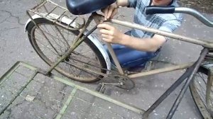 Самодельный боковой прицеп к велосипеду.mp4