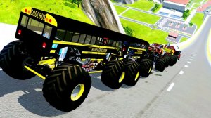 МУЛЬТИКИ ПРО МАШИНКИ Эпические прыжки и столкновения на скоростном монстр-траке Beamng Drive #78