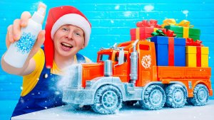 Лесовоз сломался! Кто же поможет Дедушке Морозу развезти подарки?
