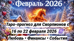 Таро-прогноз для Скорпионов с 16 по 22 февраля 2026 ♏ Любовь • Финансы • События