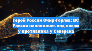 Герой России Очир-Горяев: ВС России накопились под носом у противника у Северска