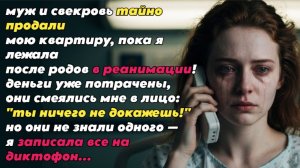 Муж и свекровь ТАЙНО продали мою квартиру, пока я лежала после родов! Деньги уже потрачены...