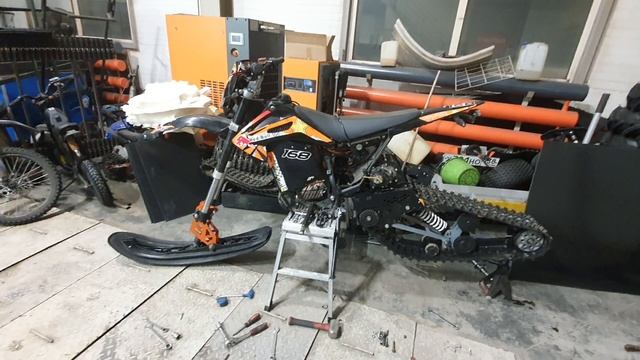 электро мотоцикл установка гусеничного комплекта финал