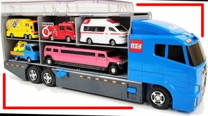 Мультики для детей про машинки. Автовоз перевозит мини машинки. Смотреть Мультики для малышей