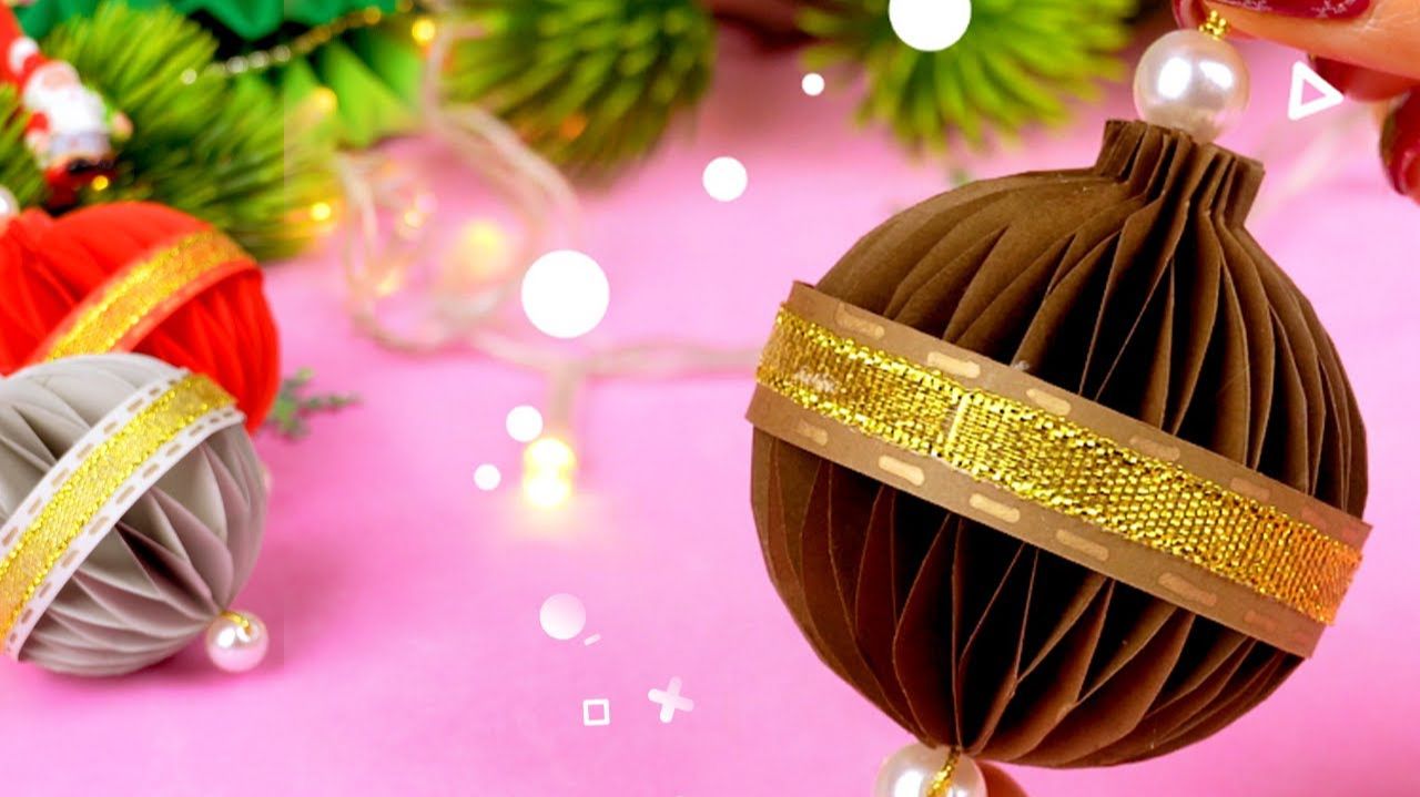 Новогодние игрушки из бумаги Елочные игрушки своими руками Поделки Самоделки смотреть онлайн