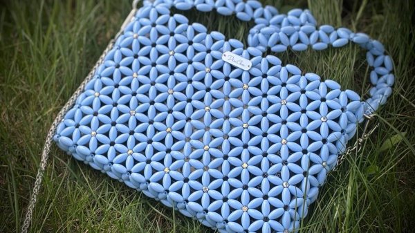 Формирование полотна бусинами рис. Beaded rice canvas formation