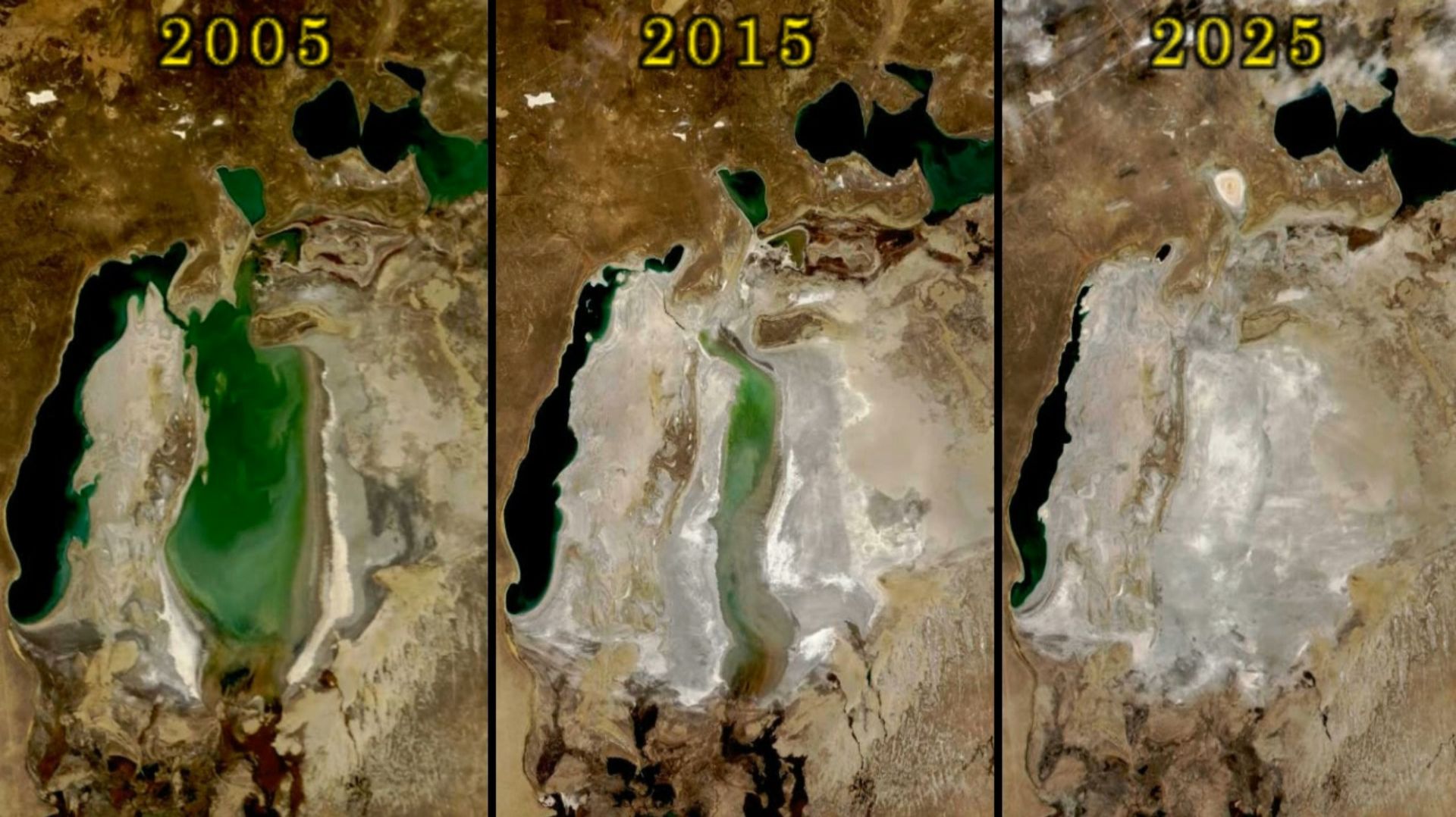 Окончательная гибель Аральского моря с 2005 по 2025 год смотреть онлайн