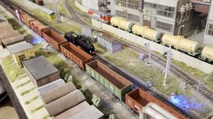 Трофейный советский паровоз 55-105 PIKO 1/87 на макете