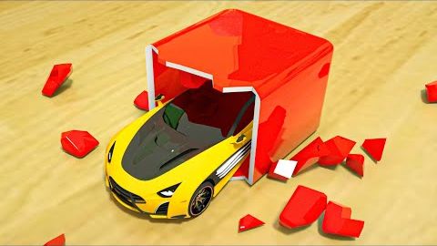 Разбей разноцветный куб | Бассейн Жёлтый спортивный автомобиль Детские стишки и песенки смотреть онлайн