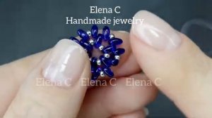 Красивые Серьги из бисера и бусин Twin от  Elena C - Украшения ручной работы