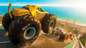 МУЛЬТИКИ ПРО МАШИНКИ Эпические прыжки и столкновения на скоростном монстр-траке Beamng Drive #82