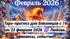 Таро-прогноз для Близнецов с 16 по 22 февраля 2026 ♊ Любовь, финансы, события