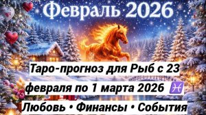 Таро-прогноз для Рыб с 23 февраля по 1 марта 2026 ♓ Любовь • Финансы • События